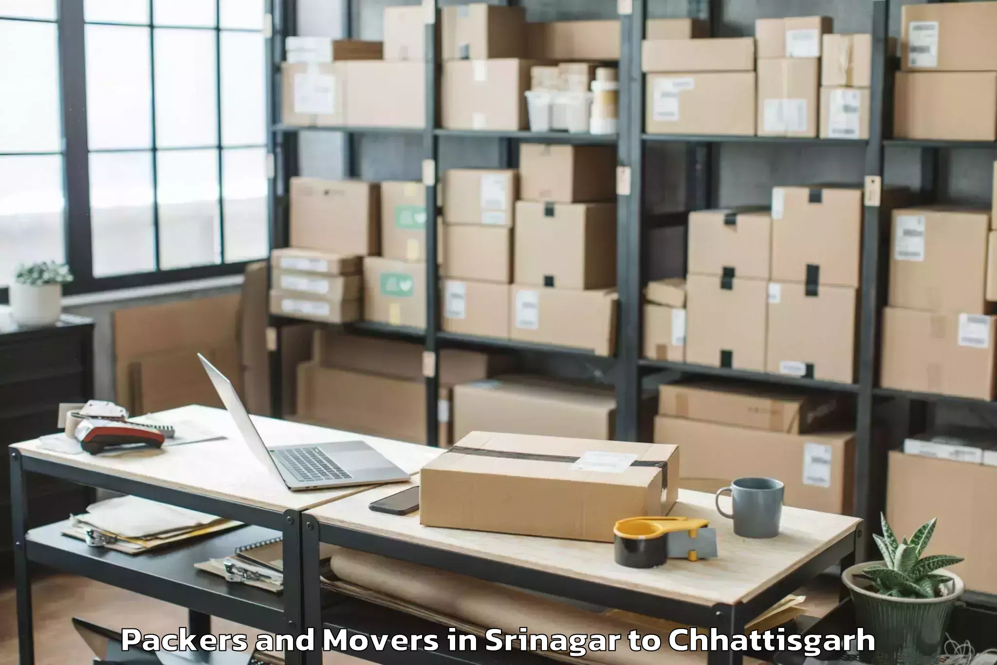 Trusted Srinagar to Bhopalpatnam Packers And Movers